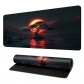 Eco-friendly Red Moon Mouse Pad 4mm Thickness for Gaming Keyboard USB Anti-slip Rubber Base Desk Mat